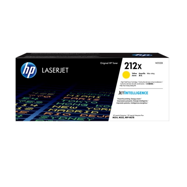 HP 정품토너 NO.212X W2122X 노랑 (M554DN/10000매)