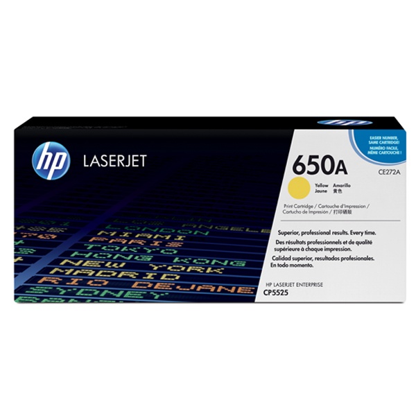 HP 정품토너 No.650A CE272A 노랑 (CP5525dn/15000매)